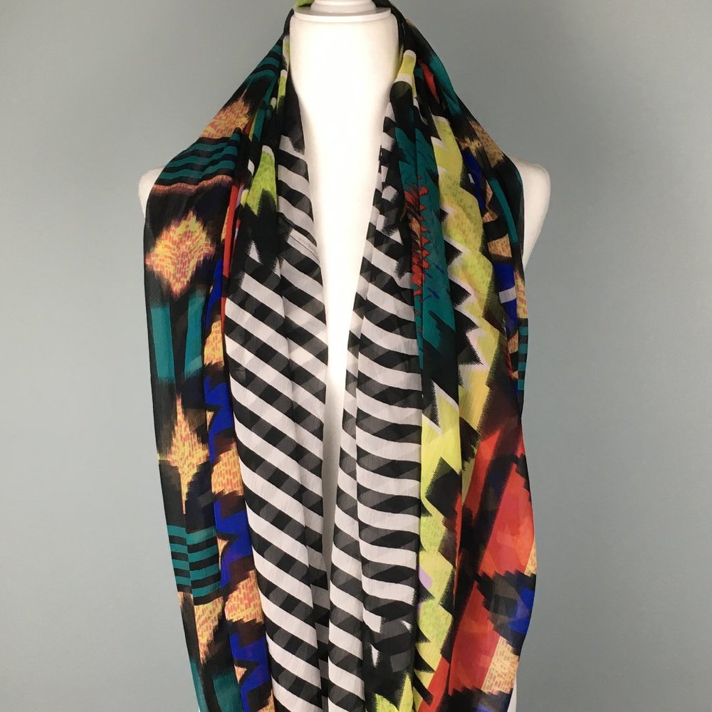 Olsenboye Multi-Colored Aztec Infinity Scarf - Picture 2 of 3
